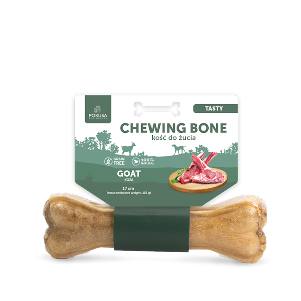 POKUSA CHEWING BONE TASTY GOAT 17CM