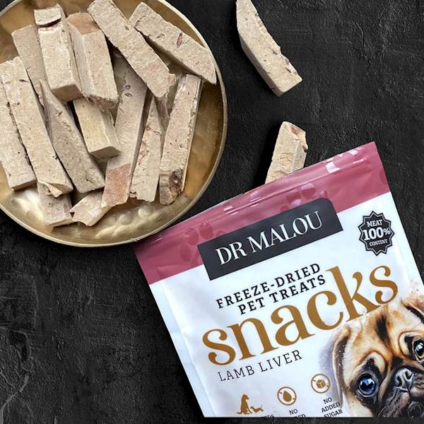 DR MALOU PRZYSMAKI LIOFILIZOWANE DLA PSA 100% WĄTROBA JAGNIĘCA 50G
