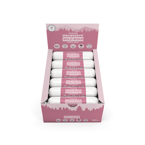 MONSTER DOG SAUSAGE WILD BOAR (KIEŁBASKA Z DZIKA) 200G