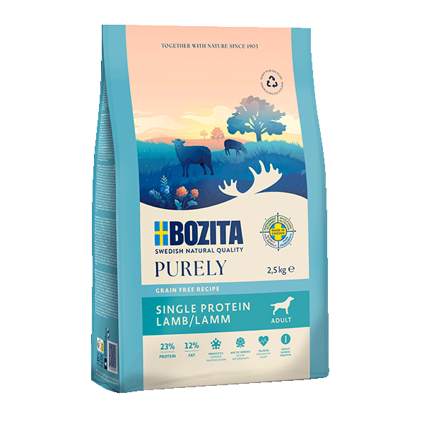 BOZITA PIES PURELY GRAIN FREE ADULT LAMB 2,5KG