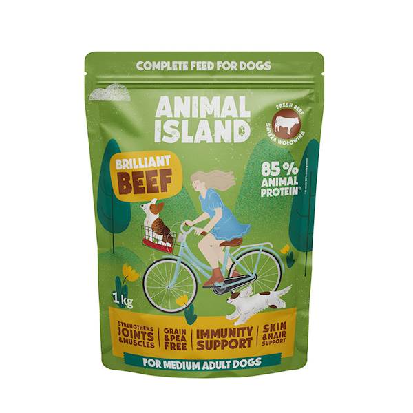 ANIMAL ISLAND DOG PREMIUM WOŁOWINA (KARMA SUCHA) 1KG