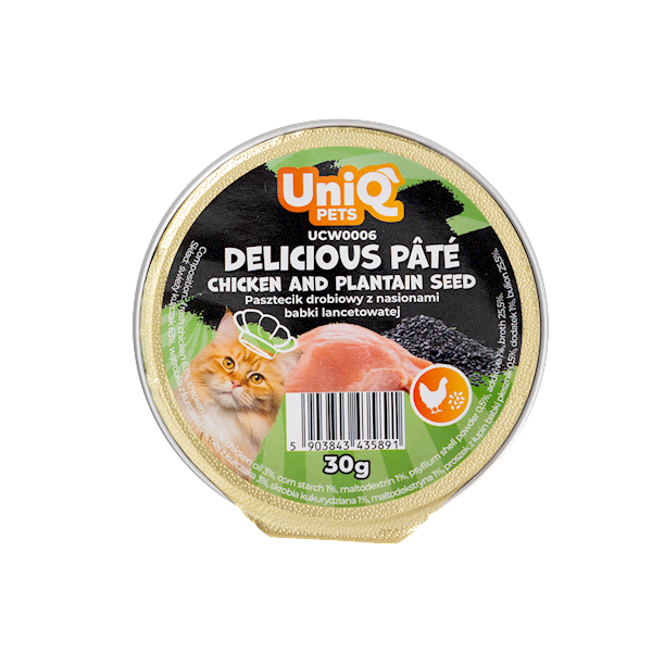 UNIQ PETS DELICIOUS PATE PASZTECIK DROBIOWY 30G