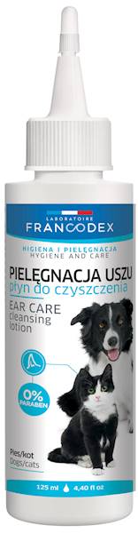 FRANCODEX PŁYN DO MYCIA USZU PSÓW I KOTÓW 125ML