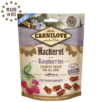 CARNILOVE DOG CRUNCHY SNACK MACKEREL WITH RASPBERRIES 200G