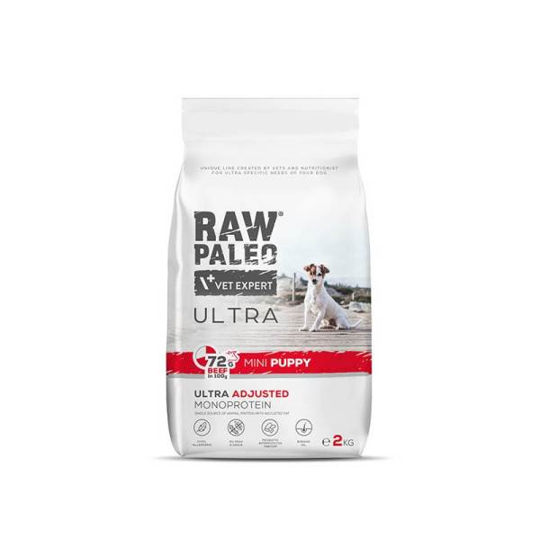 VET EXPERT RAW PALEO ULTRA PUPPY MINI BEEF 2KG