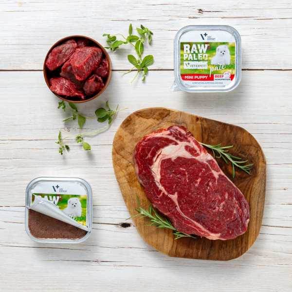 VET EXPERT RAW PALEO MINI PUPPY BEEF PATE 150G