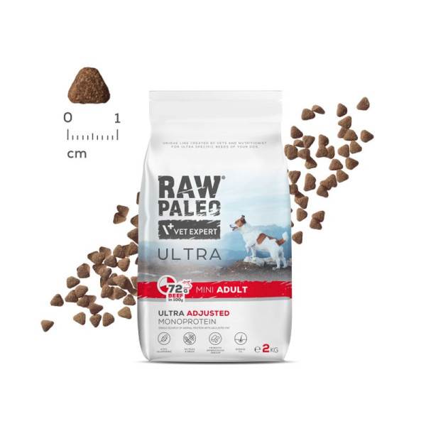 VET EXPERT RAW PALEO ULTRA ADULT MINI BEEF 750G