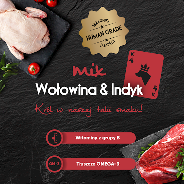 AS-POL BARFACE WOŁOWINA & INDYK 500G