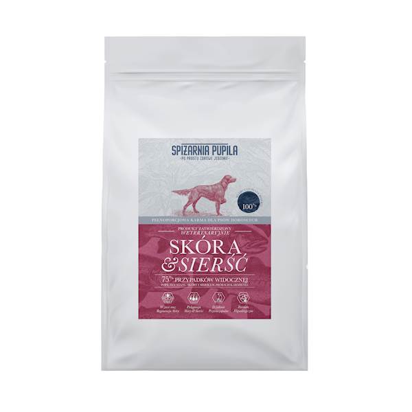 SPIŻARNIA PUPILA VET SKÓRA & SIERŚĆ (HYPOALLERGENIC) 10KG