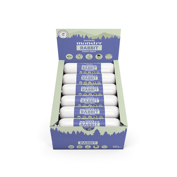 MONSTER DOG SAUSAGE RABBIT (KIEŁBASKA Z KRÓLIKA) 200G