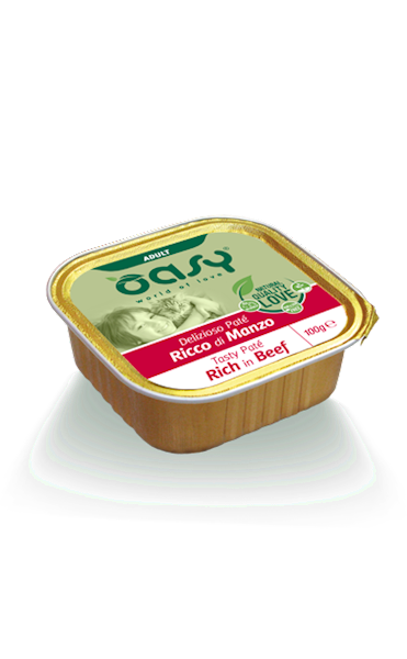 OASY CAT TASTY PATE ADULT RICH IN BEEF 100G