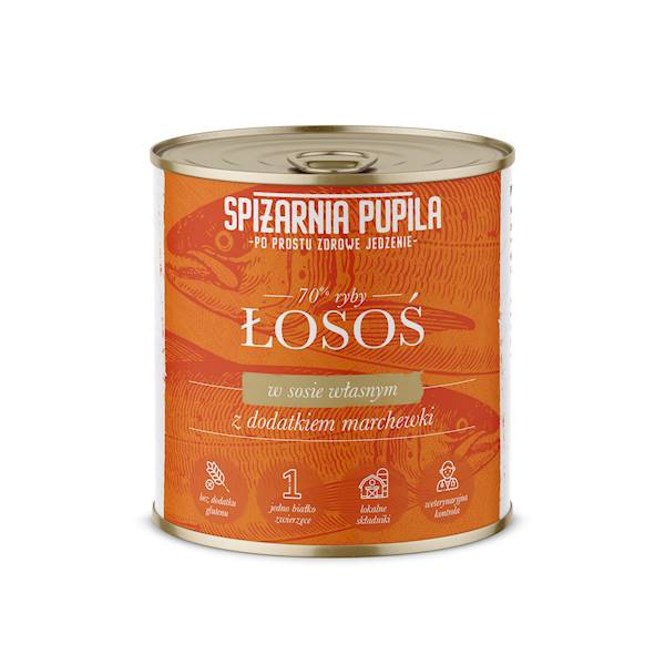 SPIŻARNIA PUPILA ŁOSOŚ Z MARCHEWKĄ 850G