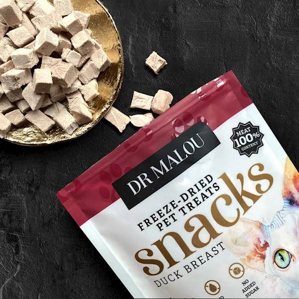 DR MALOU PRZYSMAKI LIOFILIZOWANE DLA KOTA 100% PIERŚ KACZKI 50G
