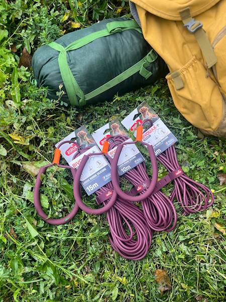 ZOLUX BIVOUAK SMYCZ OKRĄGŁA SILIKONOWA DLA PSA CZERWONA 15M