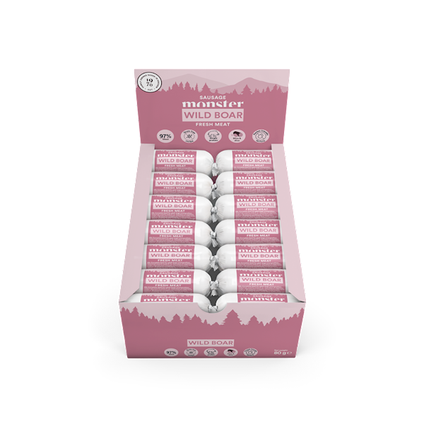 MONSTER DOG SAUSAGE WILD BOAR (KIEŁBASKA Z DZIKA) 80G