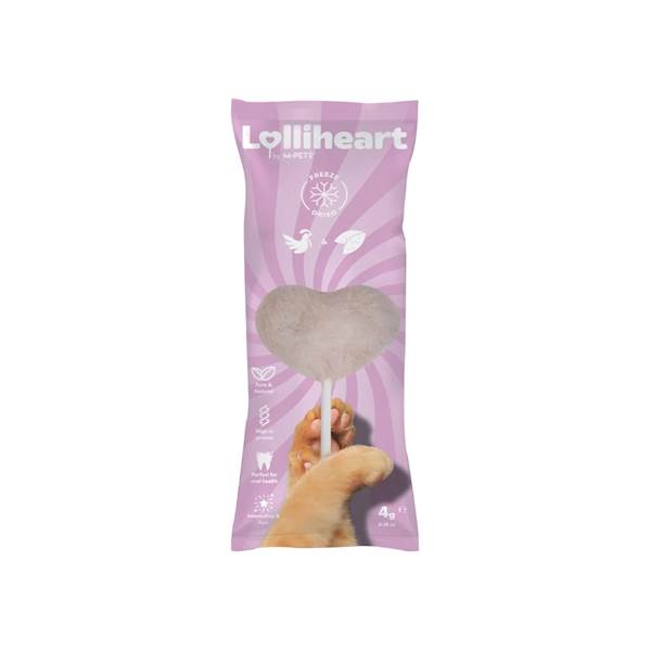 M-PETS LOLLIHEART (LIZAK DLA KOTA) KURCZAK I FIOLETOWY SŁODKI ZIEMNIAK 4G