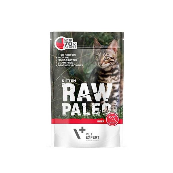 VET EXPERT RAW PALEO KITTEN BEEF 100G