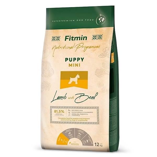 FITMIN DOG PROGRAM MINI PUPPY LAMB&BEEF 12KG