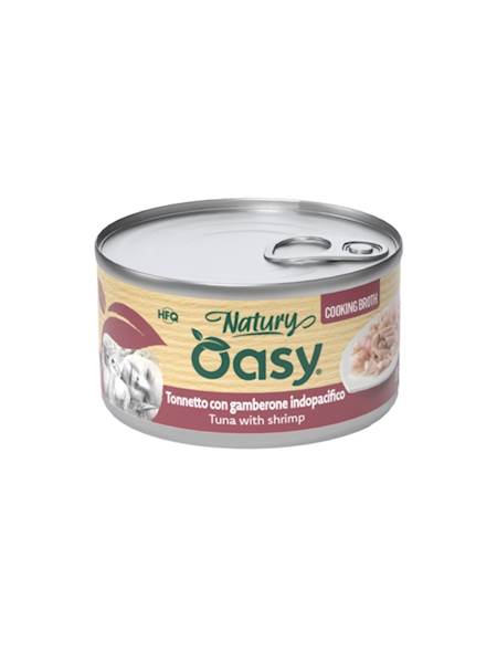 OASY CAT NATURY JELLY TUŃCZYK Z KREWETKAMI (PUSZKA) 85G