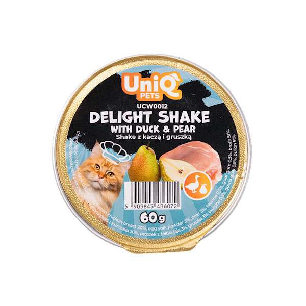 UNIQ PETS DELIGHT SHAKE Z KACZKĄ I GRUSZKĄ 60G