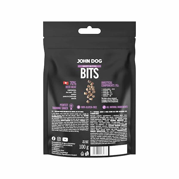 JOHN DOG CHAPSY Z MIĘSA JELENIA 100G