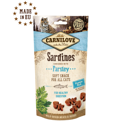CARNILOVE CAT SEMI MOIST SNACK SARDINE ENRICHED WITH PARSLEY 50G