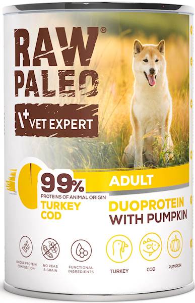 VET EXPERT RAW PALEO ADULT TURKEY&COD 400G
