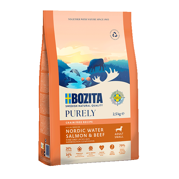 BOZITA PIES PURELY GRAIN FREE ADULT SMALL SALMON&BEEF 2,5KG