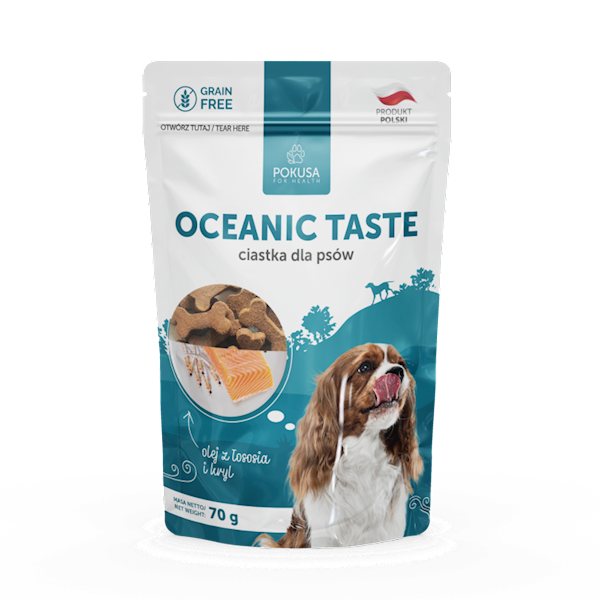 POKUSA CIASTKA DLA PSÓW OCEANIC TASTE (OLEJ Z ŁOSOSIA I KRYL) 70G