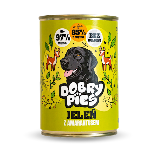 DOBRY PIES DUO JELEŃ Z AMARANTUSEM 400G