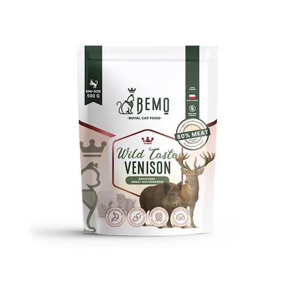 BEMO CAT WILD TASTE VENISON (Z DZICZYZNĄ) 500G