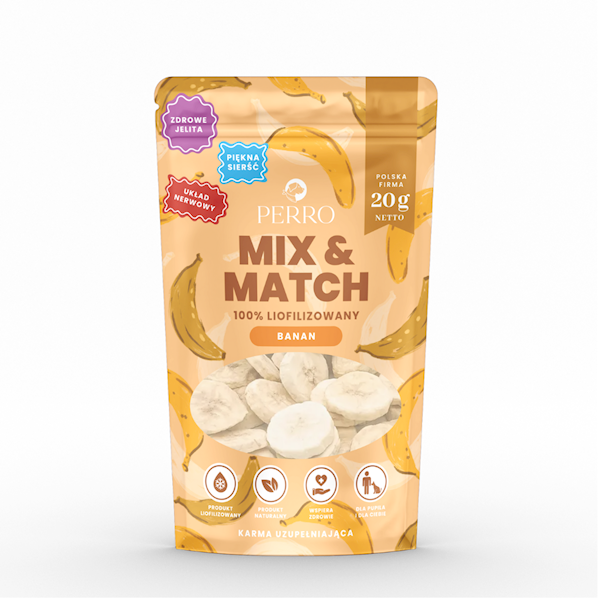 PERRO MIX&MATCH PRZYSMAKI LIOFILIZOWANE BANAN 20G