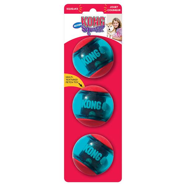 KONG DOG SQUEEZZ ACTION BALL RED M
