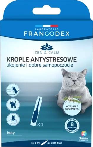 FRANCODEX KROPLE ANTYSTRESOWE DLA KOTA 4X1ML
