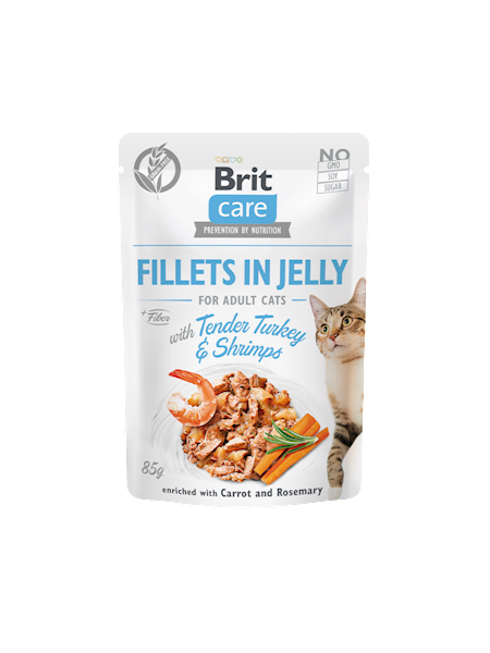 BRIT CARE CAT FJ TENDER TURKEY&SHRIMPS 85G