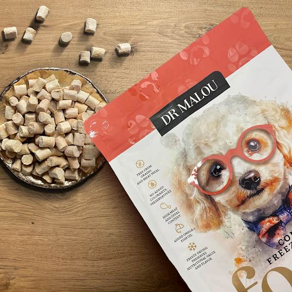 DR MALOU KARMA LIOFILIZOWANA DLA PSA KACZKA Z KRÓLIKIEM 500G