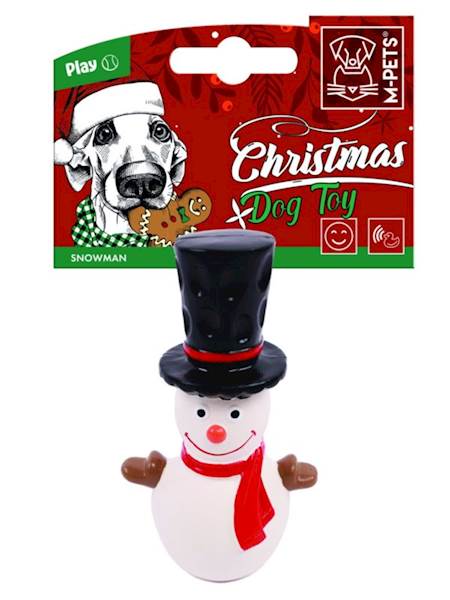 M-PETS DOG TOY CHRISTMAS SNOWMAN 15CM
