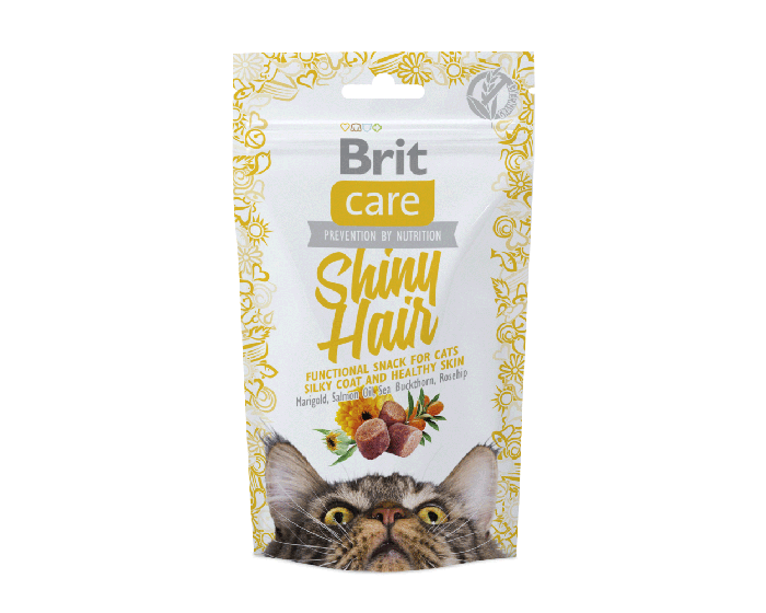 BRIT CARE CAT SNACK SHINY HAIR 50G
