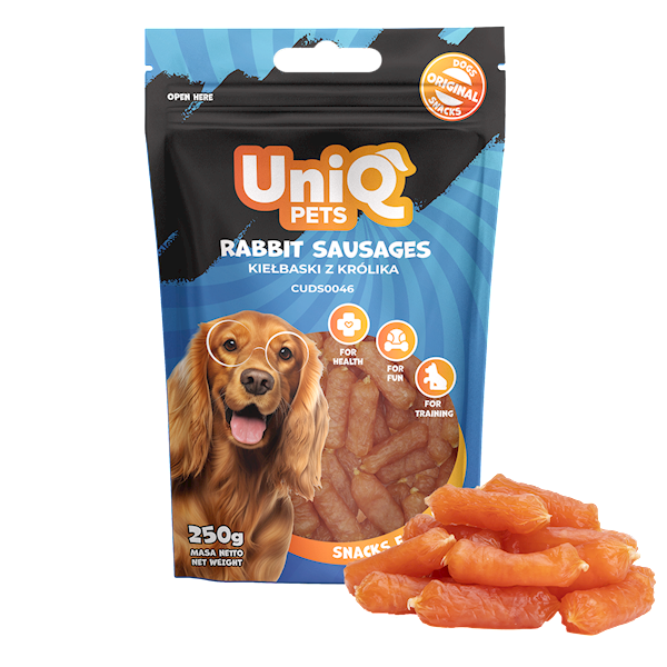 UNIQ PETS WOOFERS KIEŁBASKI Z KRÓLIKA 250G