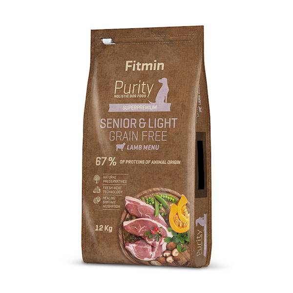 FITMIN DOG PURITY GF SENIOR&LIGHT LAMB 12KG