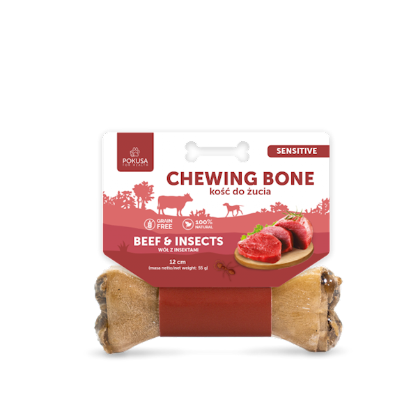 POKUSA CHEWING BONE SENSTIVIE BEEF & INSECTS 12CM