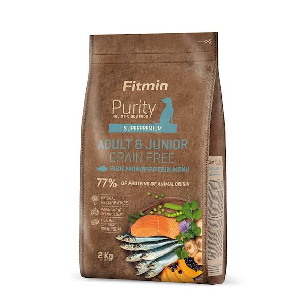 FITMIN DOG PURITY GF ADULT&JUNIOR FISH MENU 2KG