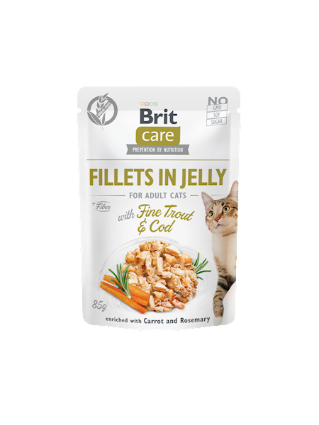 BRIT CARE CAT FJ FINE TROUT&COD 85G