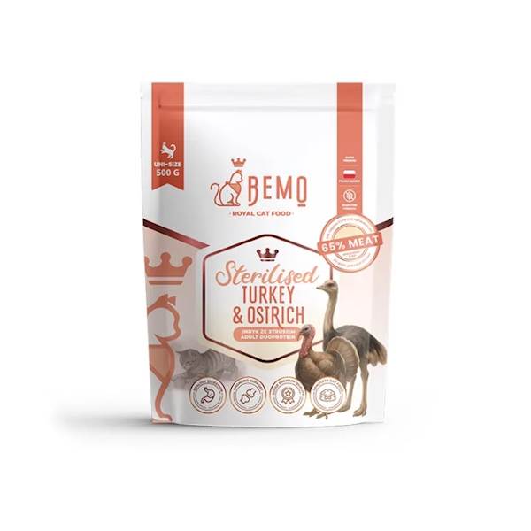 BEMO CAT STERILISED TURKEY & OSTRICH (Z INDYKIEM I STRUSIEM) 500G