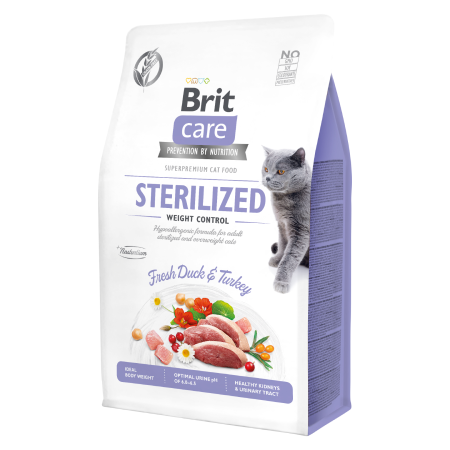 BRIT CARE CAT STERILIZED WEIGHT CONTROL FRESH DUCK&TURKEY 400G