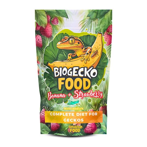 BIOGECKO FOOD BANANA & STRAWBERRY 100G