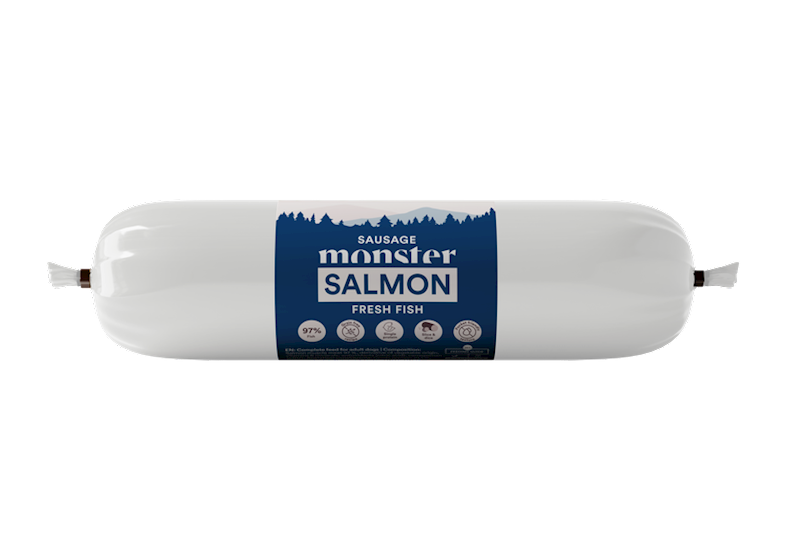 MONSTER DOG SAUSAGE SALMON (KIEŁBASKA Z ŁOSOSIA) 200G