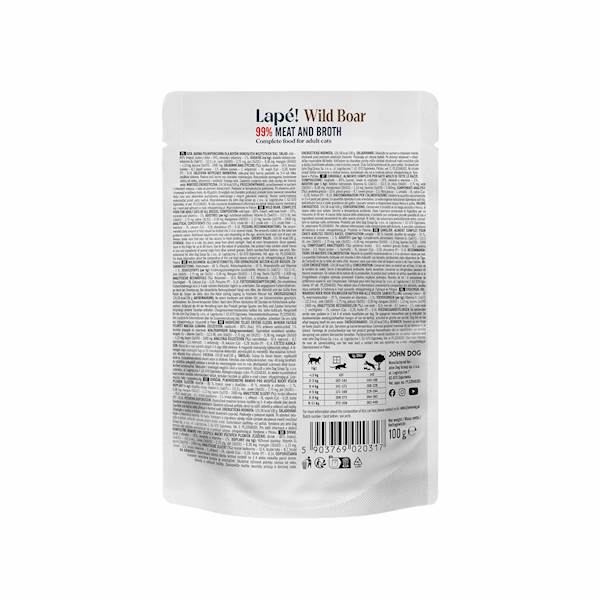 JOHN DOG FOR CATS LAPE DZIK 100G