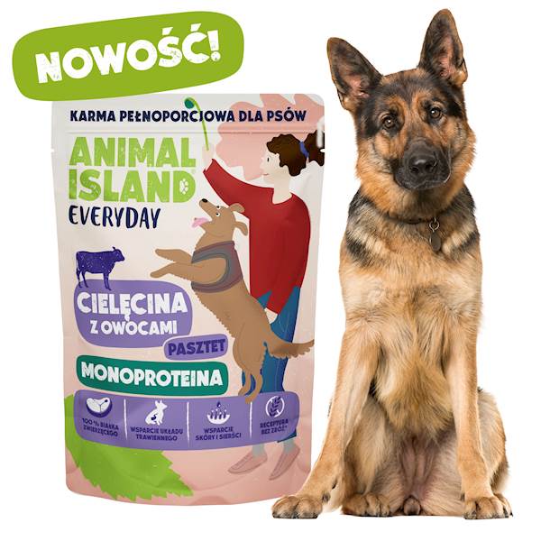 ANIMAL ISLAND DOG MONO CIELĘCINA (PASZTET) 300G