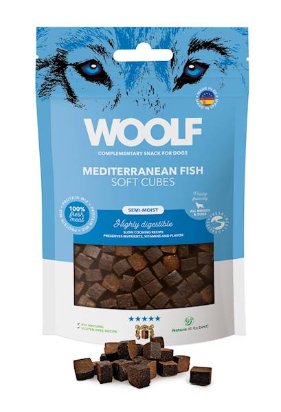 WOOLF SOFT CUBES MEDITERANEAN FISH PROTEIN MIX 100G
